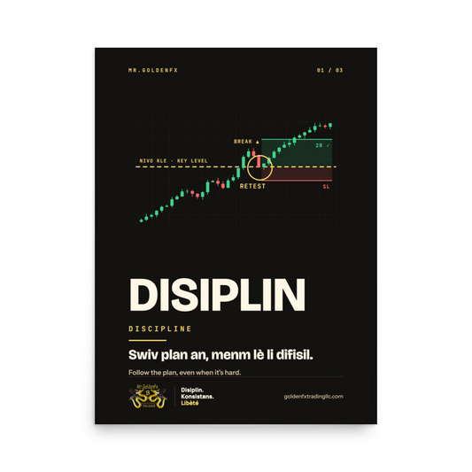 DISIPLIN – Discipline (1/3) · Dark – 18″×24″ poster