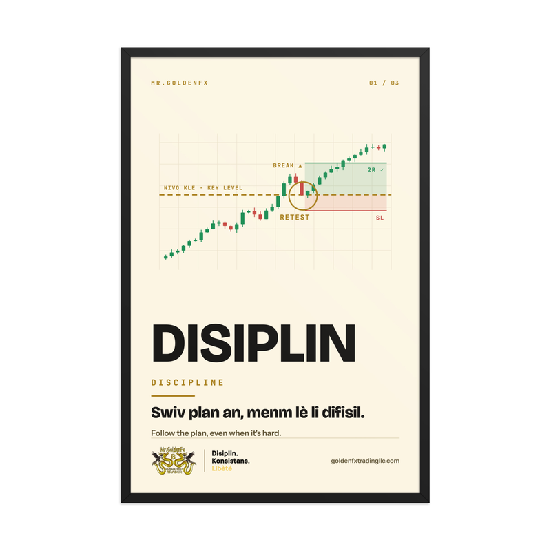 DISIPLIN – Discipline (1/3) (Framed) · Light – 24″×36″ poster