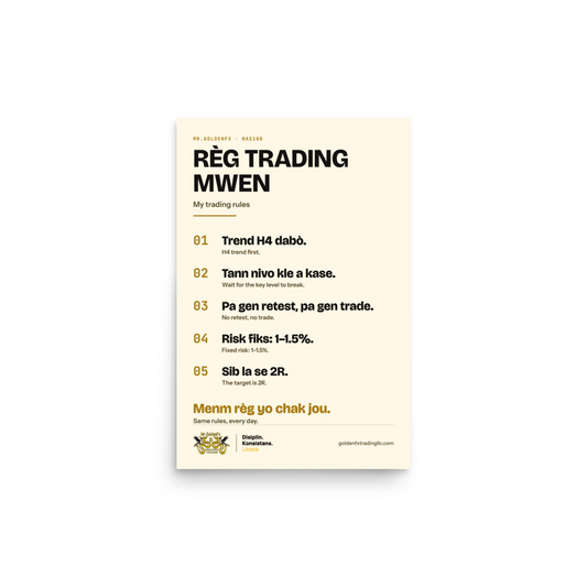 Règ Trading Mwen – My Trading Rules · Light – 12″×18″ poster