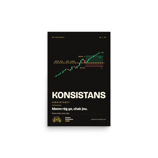 KONSISTANS – Consistency (2/3) · Dark – 12″×18″ poster