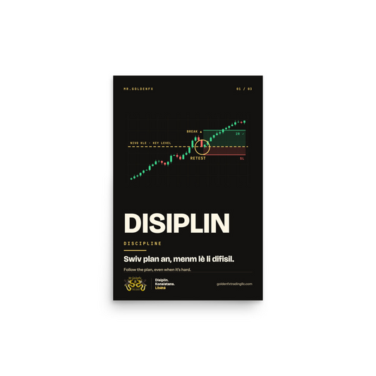 DISIPLIN – Discipline (1/3) · Dark – 12″×18″ poster